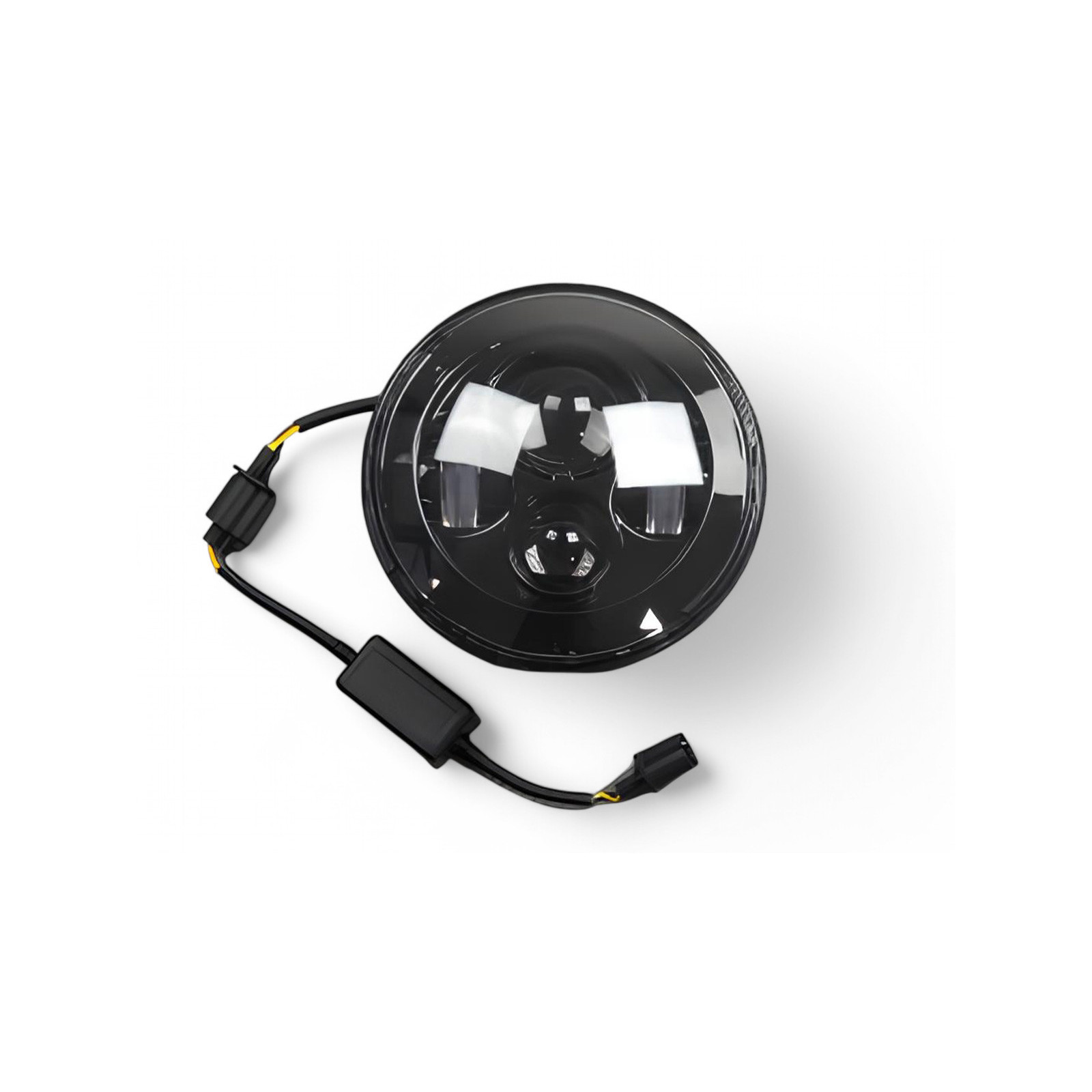 Optique leds rond Ø7 pouces fond noir - Jeep Nissan Land Rover Toyota phares ronds 