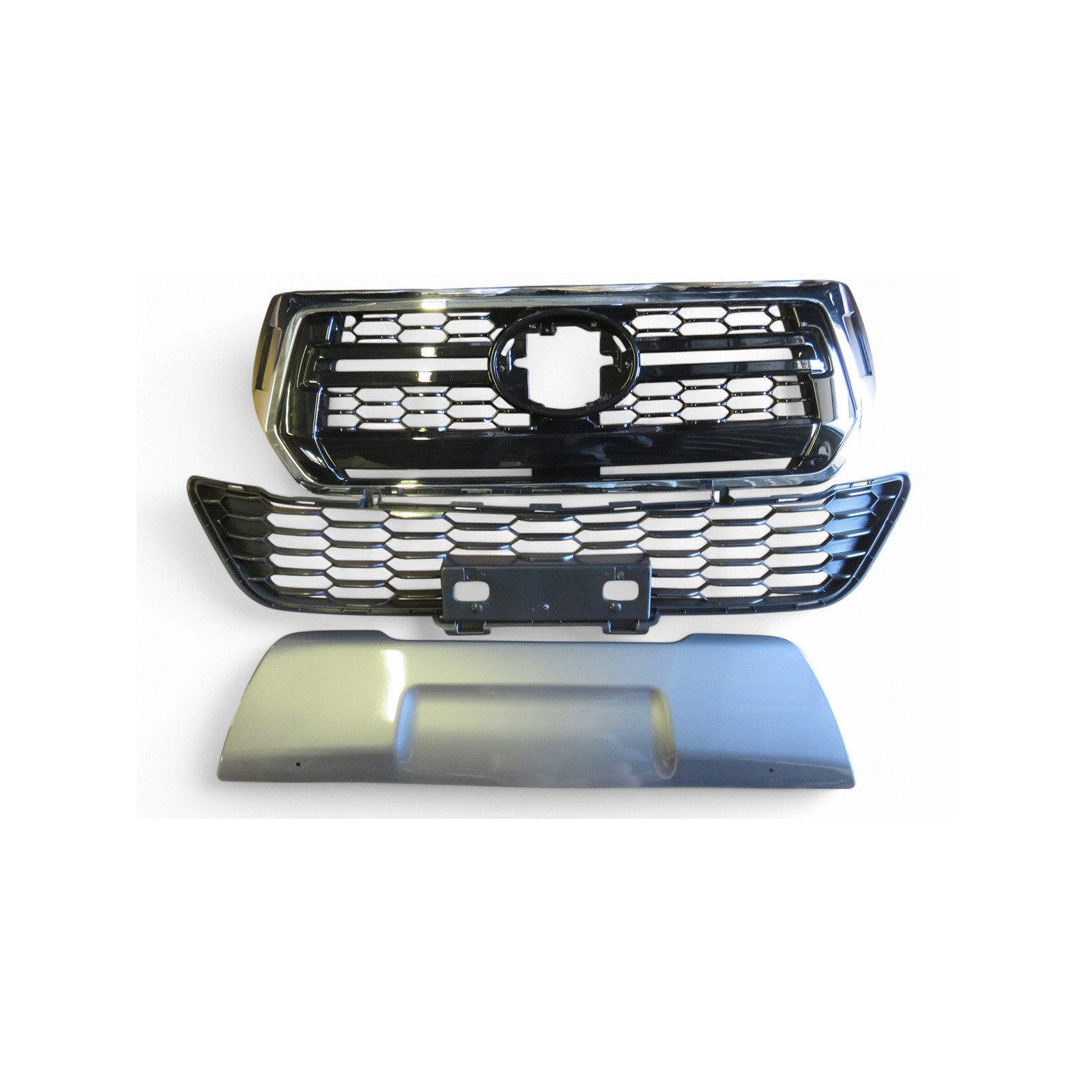 Pare chocs arrière chromé complet adaptable pour Hilux Revo 