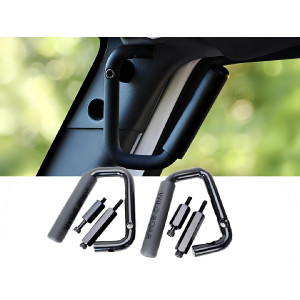 Poignée de maintien sur montant de pare brise pour Jeep Wrangler JK - la paire 
