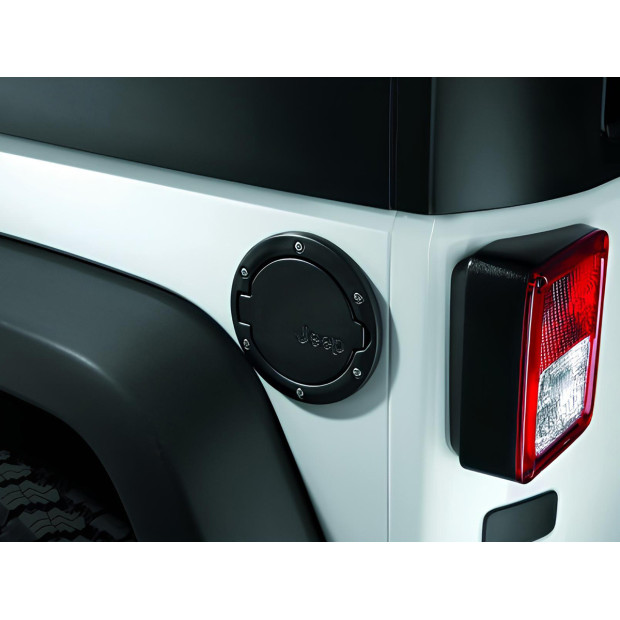 Trappe à carburant en aluminium noir satiné pour Jeep Wrangler JK 