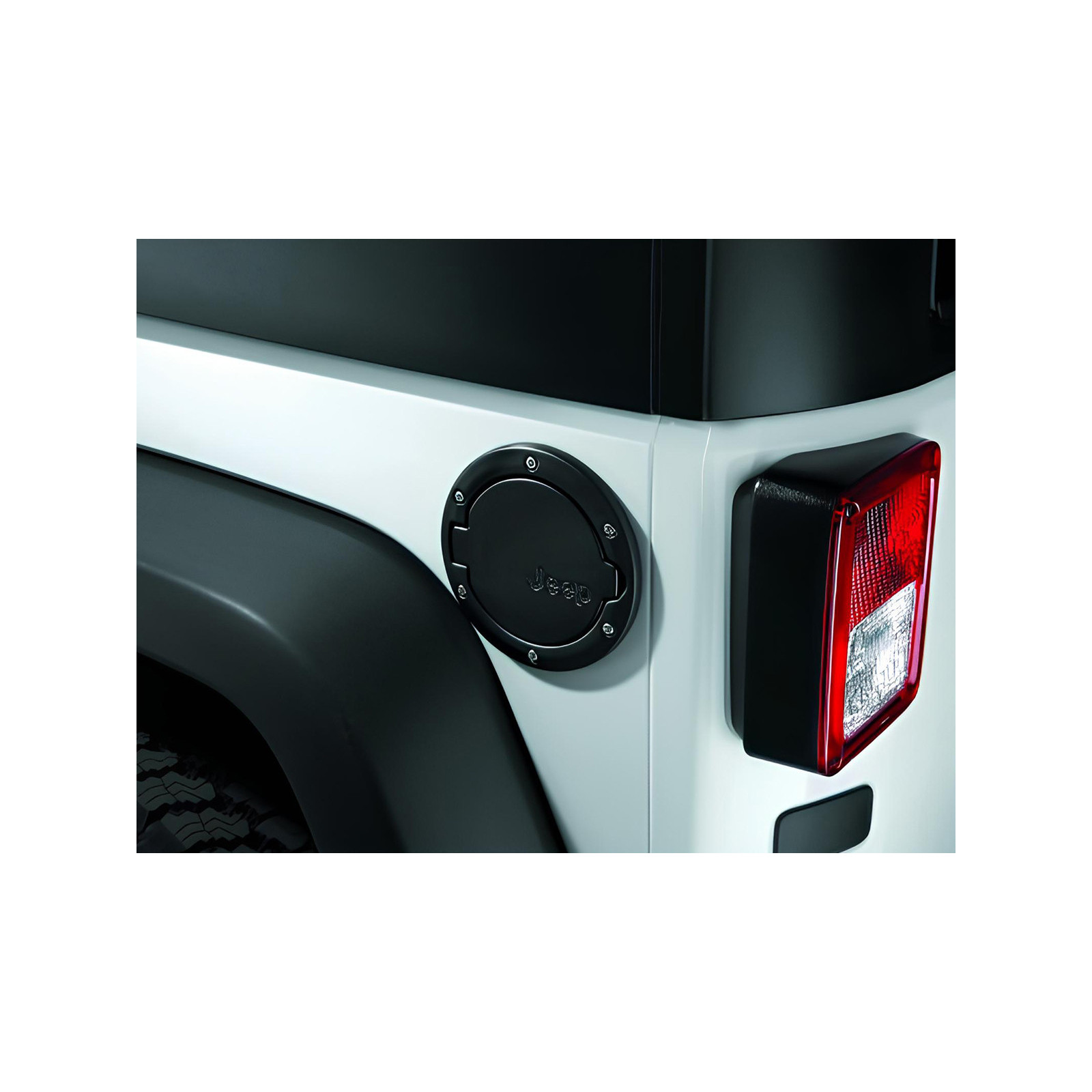 Trappe à carburant en aluminium noir satiné pour Jeep Wrangler JK 