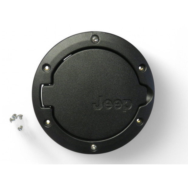 Trappe à carburant en aluminium noir satiné pour Jeep Wrangler JK 