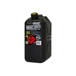 Jerrycan carburant - plastique noir 10L - avec bec verseur amovible 