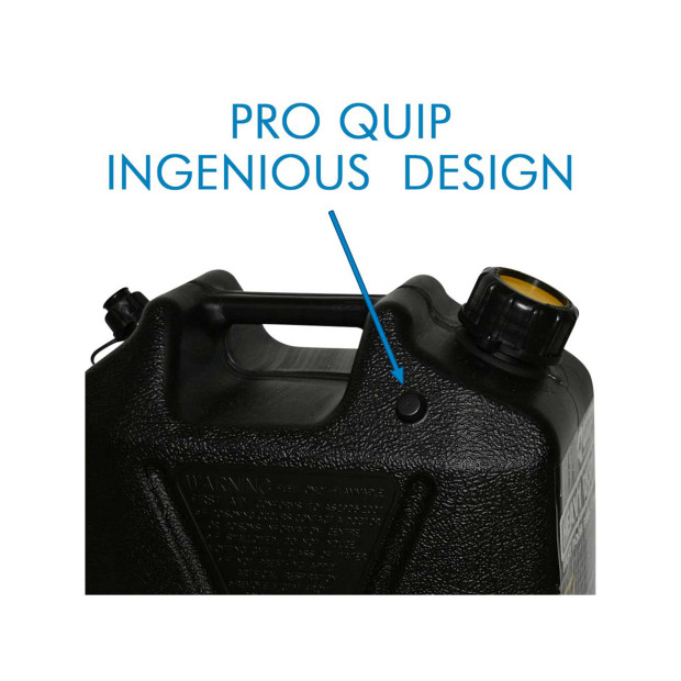 Jerrycan carburant - plastique noir 10L - avec bec verseur amovible 