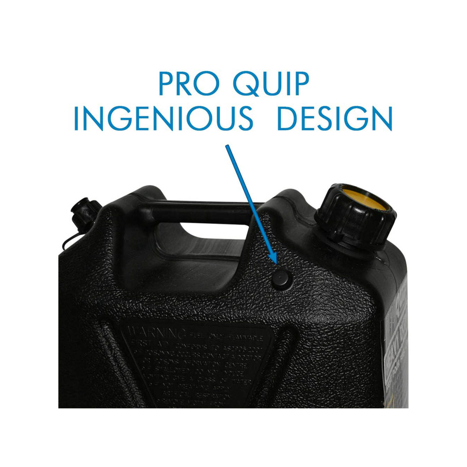 Jerrycan carburant - plastique noir 10L - avec bec verseur amovible 