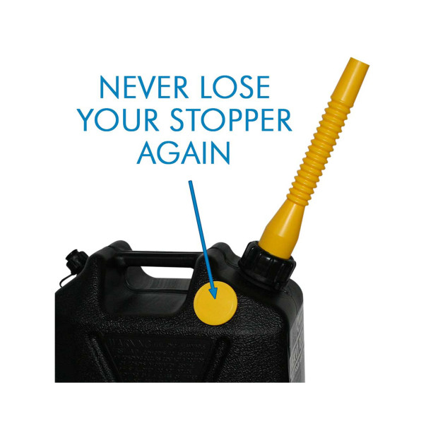 Jerrycan carburant - plastique noir 10L - avec bec verseur amovible 