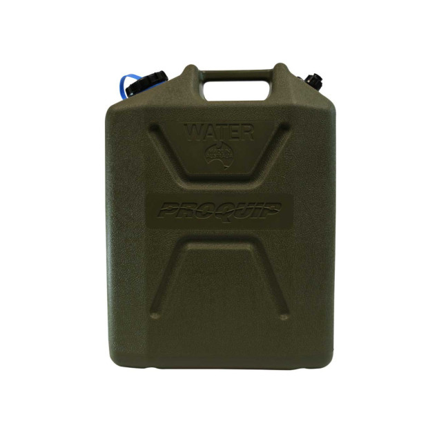 Jerrycan eau - plastique vert - Format US 22L - avec robinet à visser sur le bas du Jerrycan 