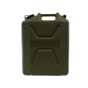 Jerrycan eau - plastique vert - Format US 22L - avec robinet à visser sur le bas du Jerrycan 
