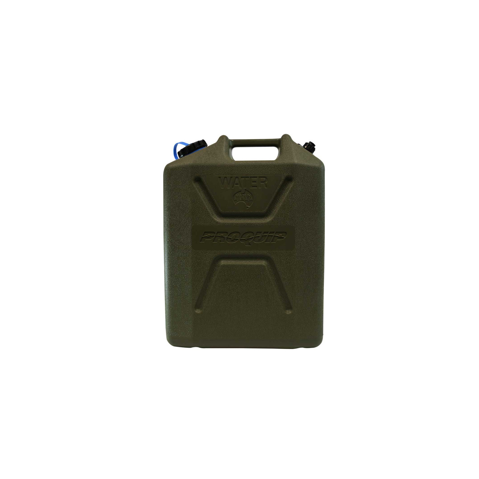 Jerrycan eau - plastique vert - Format US 22L - avec robinet à visser sur le bas du Jerrycan 