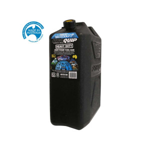 Jerrycan carburant - plastique noir - Format US 20L - avec bec verseur amovible 