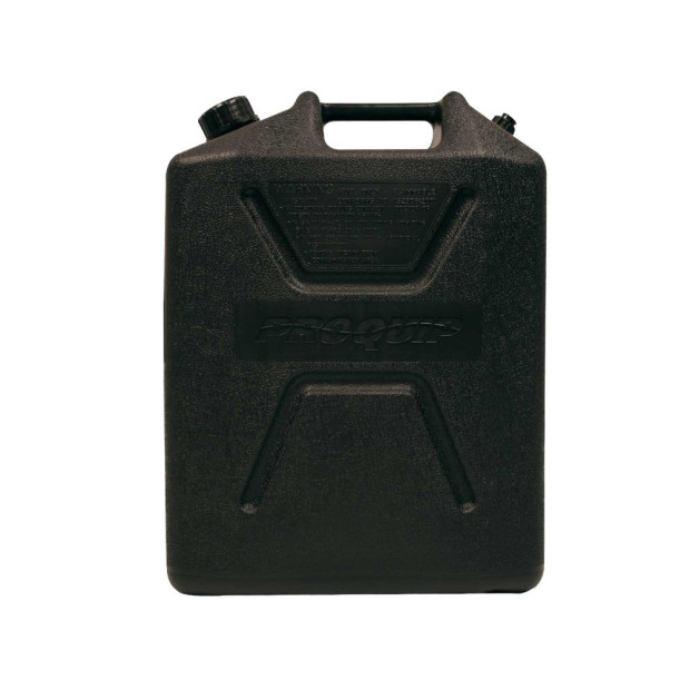 Jerrycan carburant - plastique noir - Format US 20L - avec bec verseur amovible 