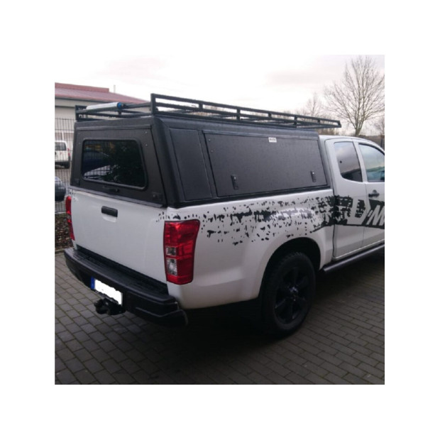 Hardtop Explorer noir lisse Isuzu D-Max 2012-2020 Space-Cab Alu-Cab 