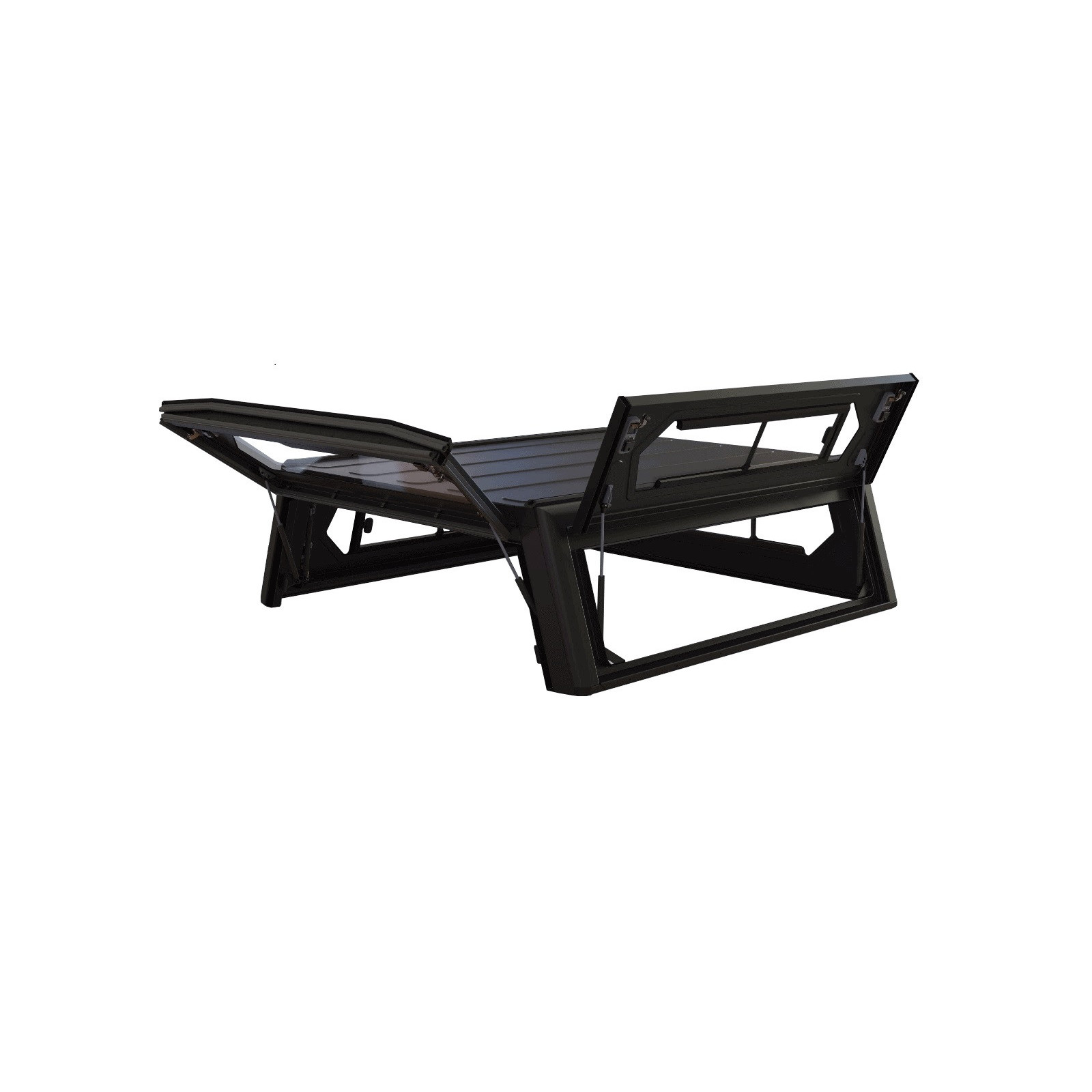 Hardtop Contour noir lisse avec fenêtre latérale pour Mitsubishi L200 2016+ DC Alu-Cab 