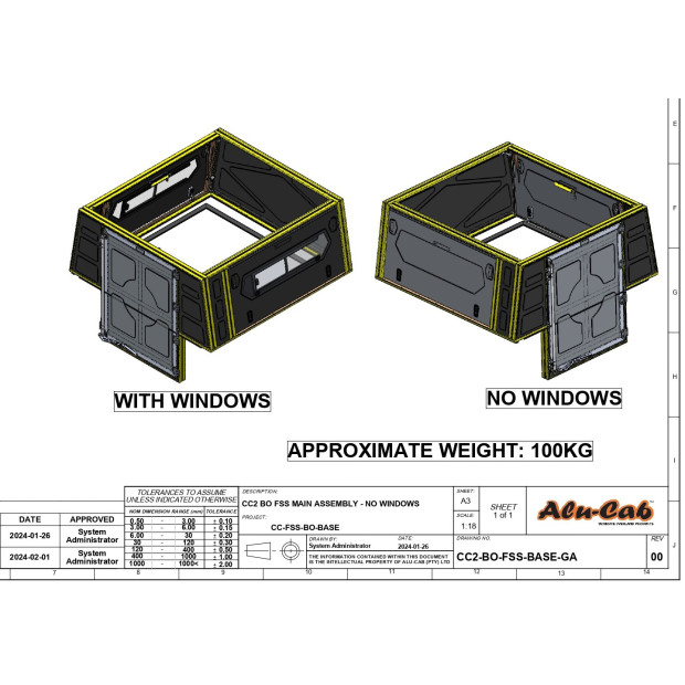 ModCAP Base pour benne 5 5' Alu-Cab 