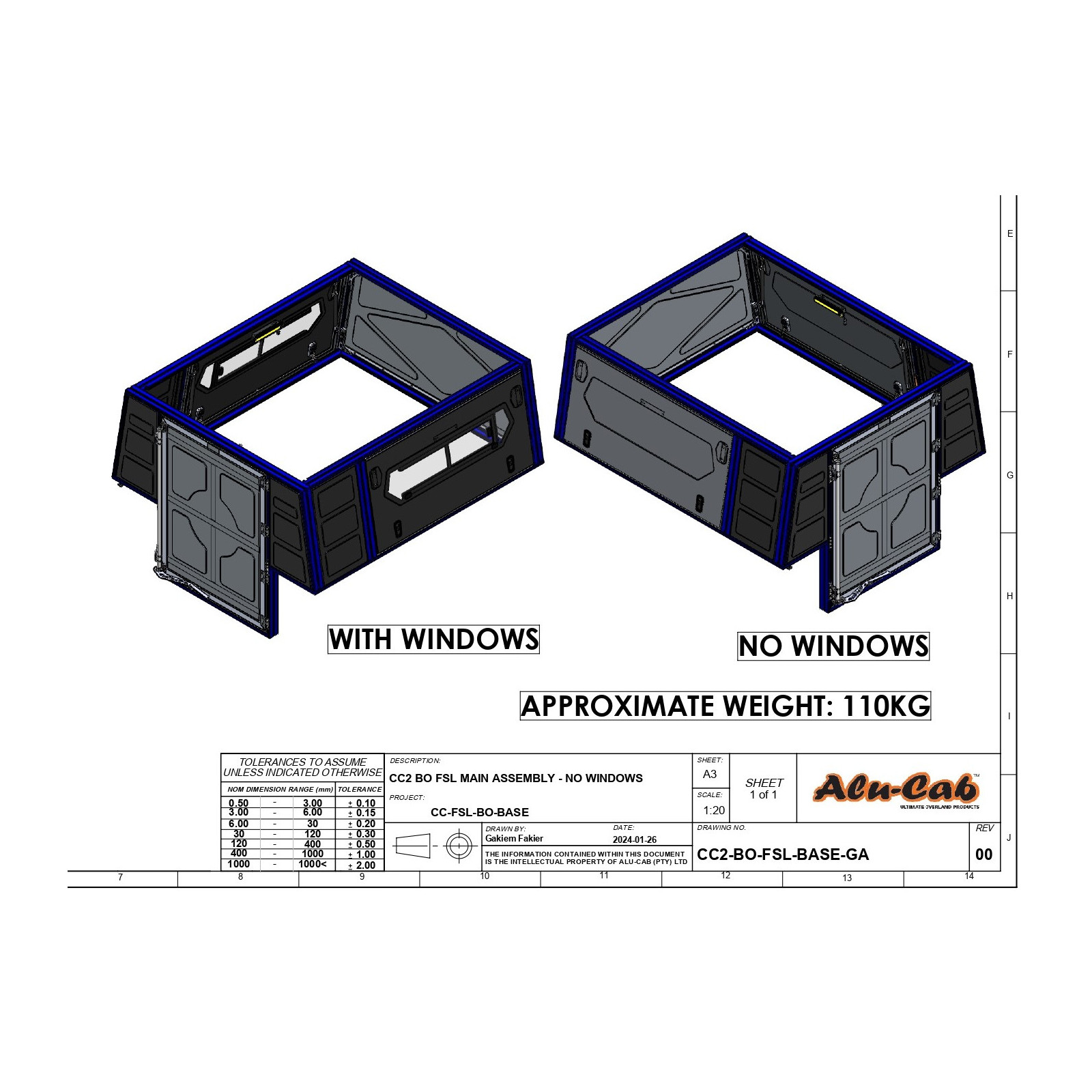 ModCAP Base pour benne 6.5' Alu-Cab 