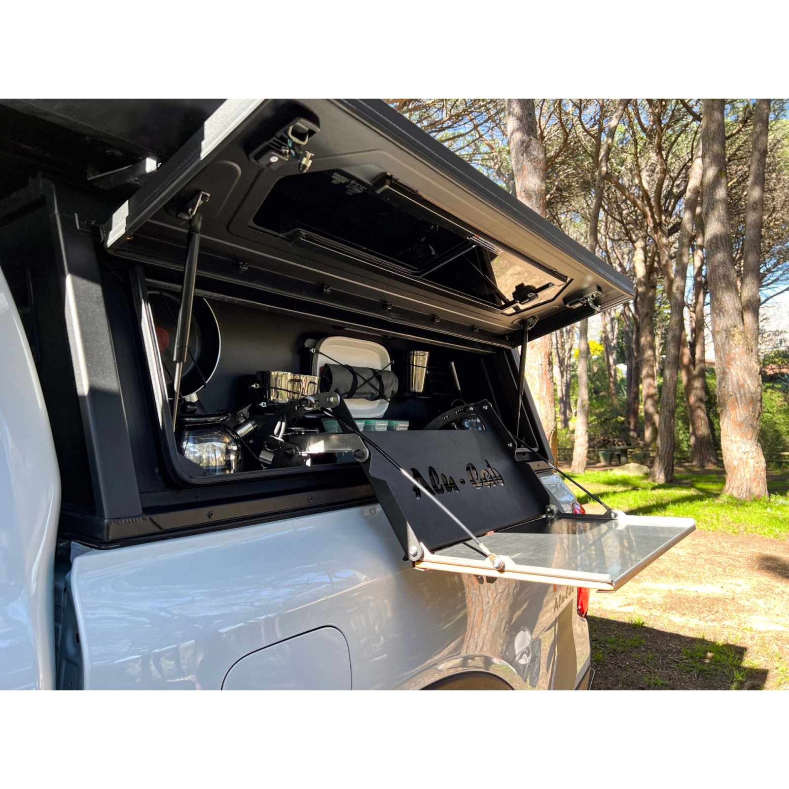 Ensemble de cuisine complet 1250mm avec compartiments latéral pour hardtop Contour Alu-Cab 