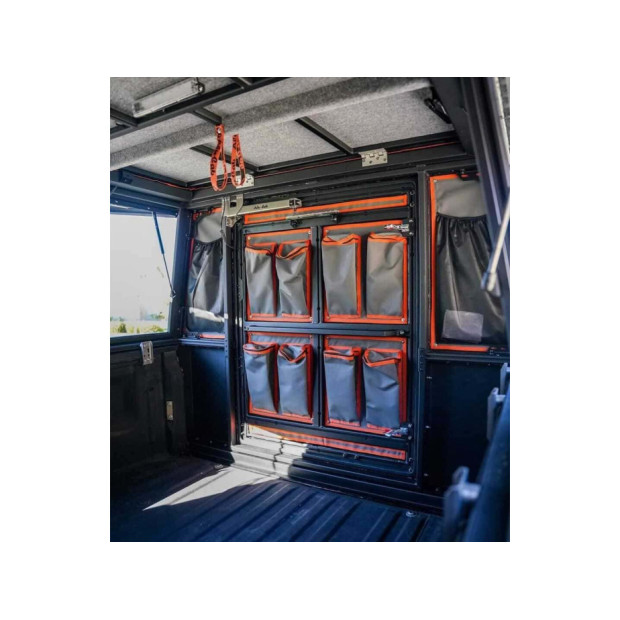 Sacs en toile coté porte hardtop camper Alu-Cab 