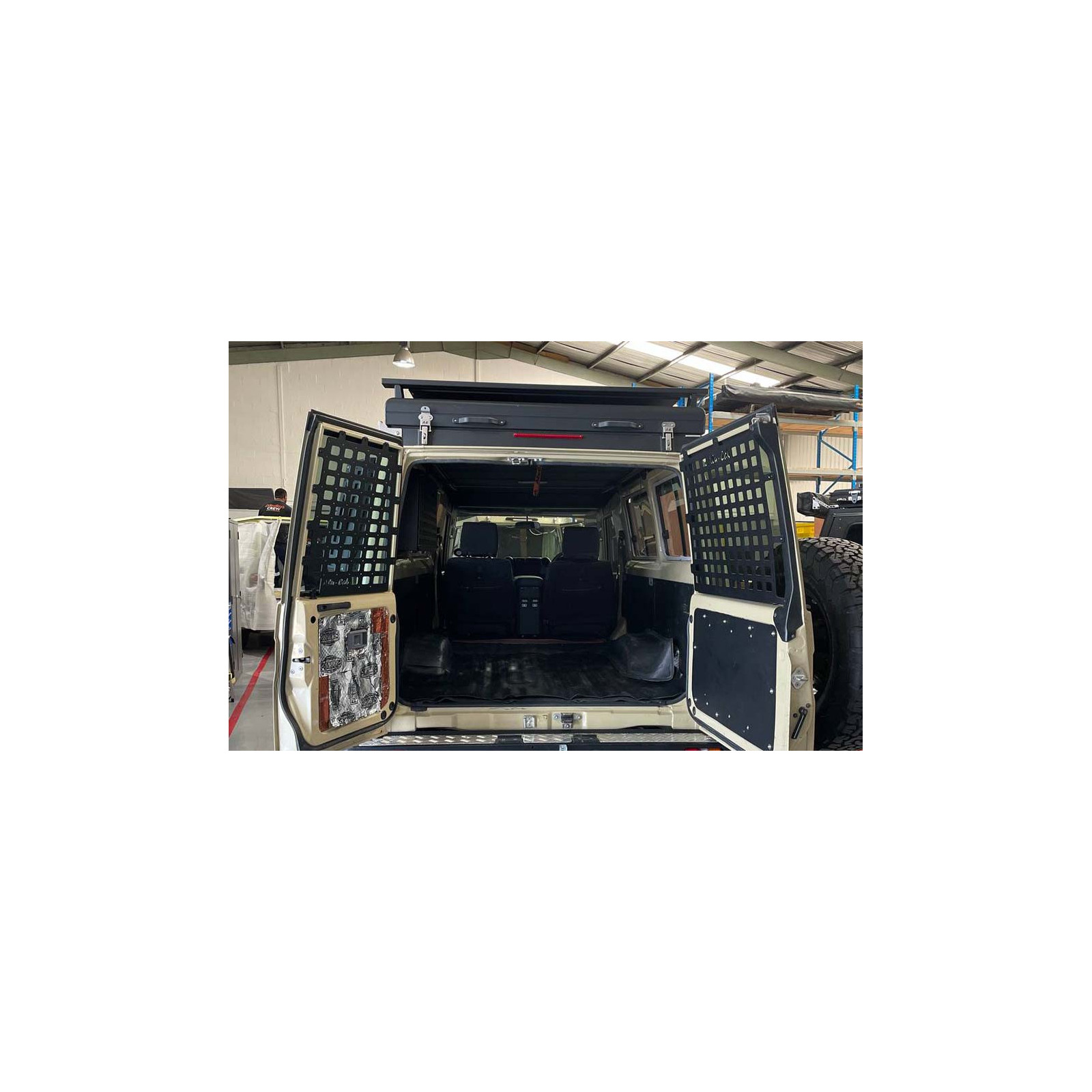 Plaques Molle pour portes arrière Toyota GRJ 78 Alu-Cab 