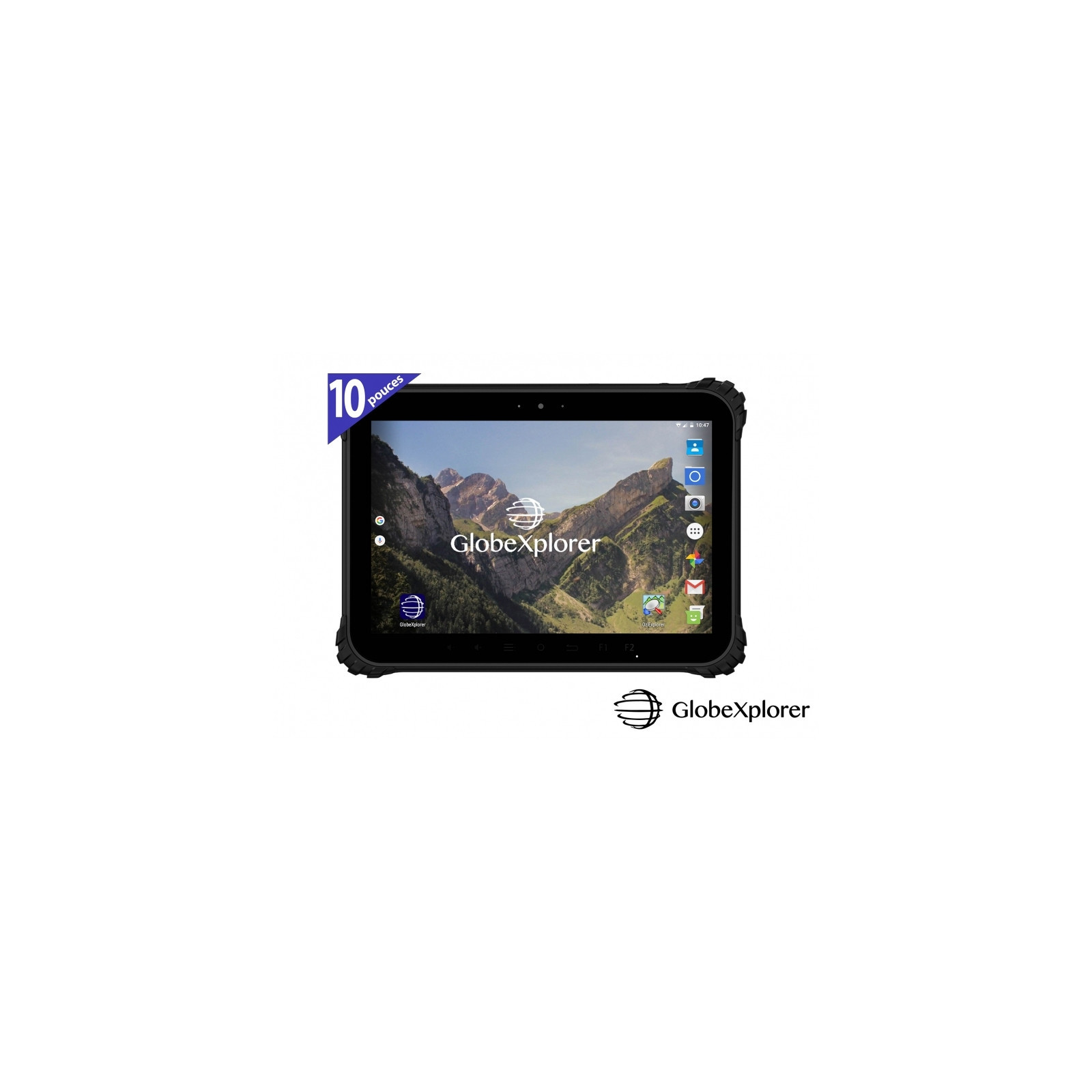Pack tablette durcie 10’’ gps off-road GlobeXplorer X10+ • Pack SSV 