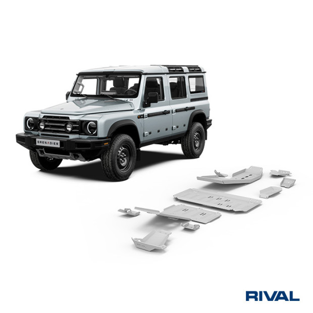 Pack de protections inférieures RIVAL 23333.4505.1.6 • Aluminium 6 mm • 5 pièces 