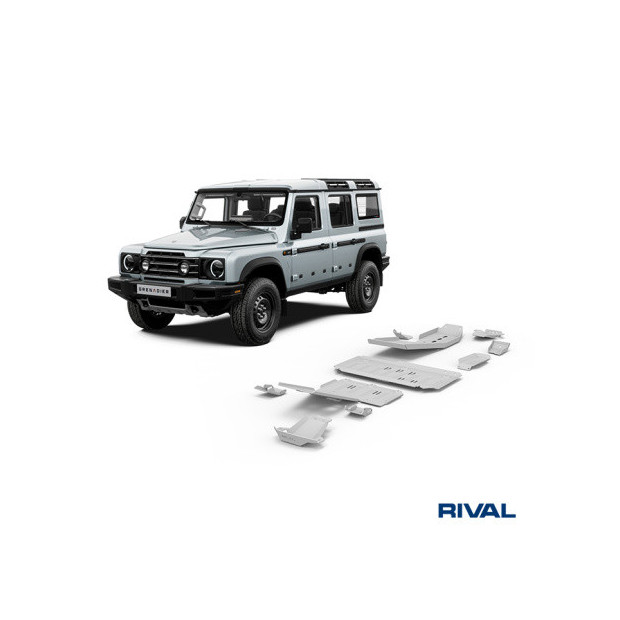 Pack de protections inférieures RIVAL 23333.4505.1.6 • Aluminium 6 mm • 5 pièces 