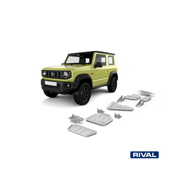Pack de protections inférieures RIVAL 23333.5529.1.6 • Aluminium 6 mm • 7 pièces 
