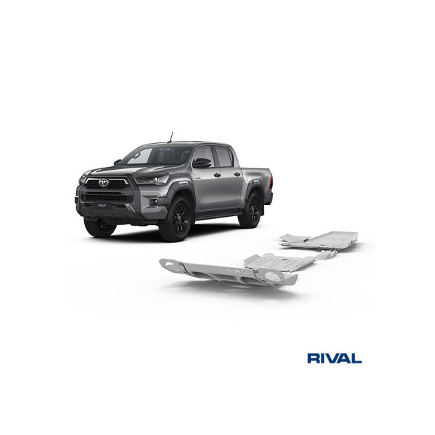 Pack de protections inférieures RIVAL 23333.5711.2.6 • Aluminium 6 mm • 3 pièces 