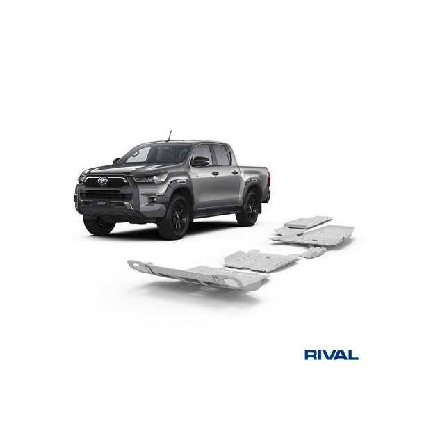 Pack de protections inférieures RIVAL 23333.9526.2.6 • Aluminium 6 mm • 4 pièces 