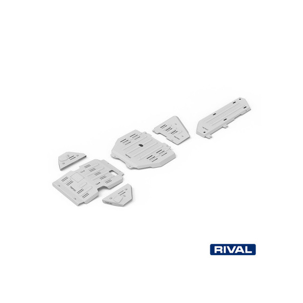 Pack de protections inférieures RIVAL 23333.9574.1.6 • Aluminium 6 mm • 5 pièces 