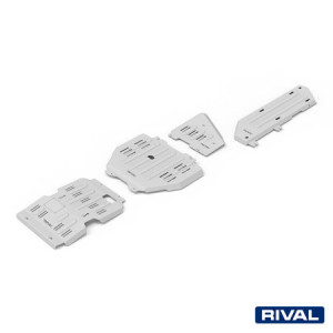 Pack de protections inférieures RIVAL 23333.9581.1.6 • Aluminium 6 mm • 4 pièces 