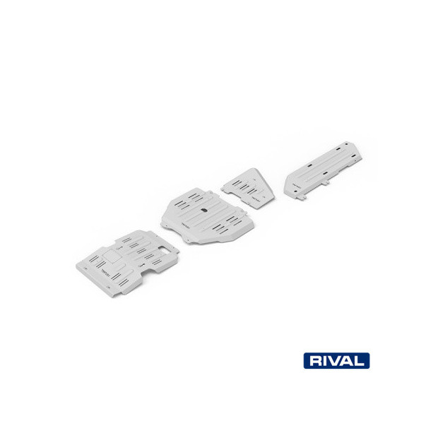 Pack de protections inférieures RIVAL 23333.9581.1.6 • Aluminium 6 mm • 4 pièces 