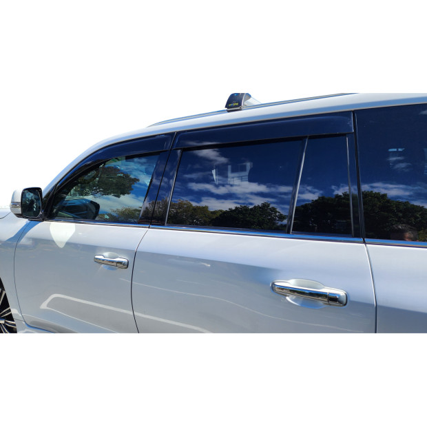 Jeu de 4 déflecteurs de vitre avant et arrière pour VDJ200 - montage collé