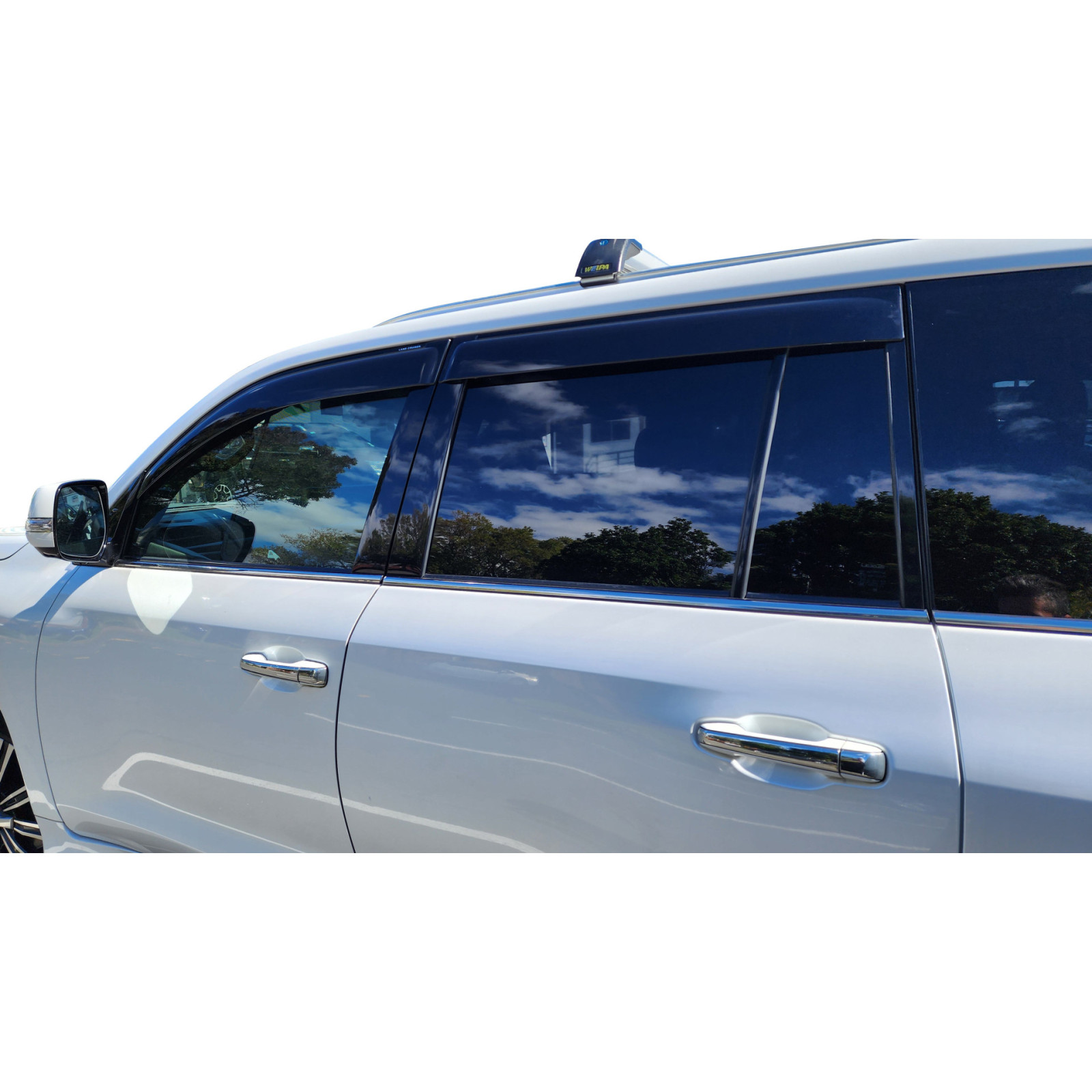 Jeu de 4 déflecteurs de vitre avant et arrière pour VDJ200 - montage collé