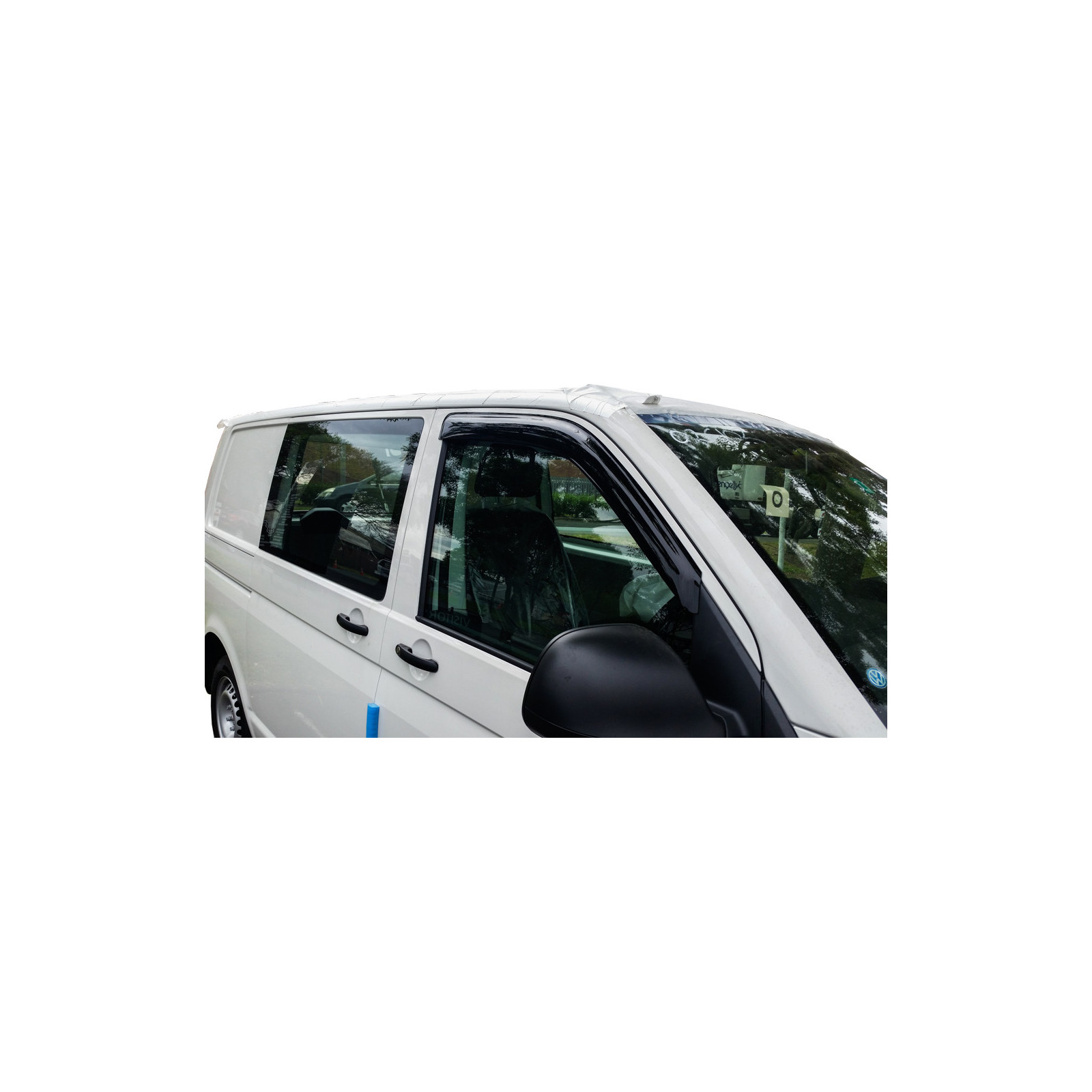 Jeu de 2 déflecteurs de vitre avant pour VW Transporter T5 T6 T6.1 - montage collé