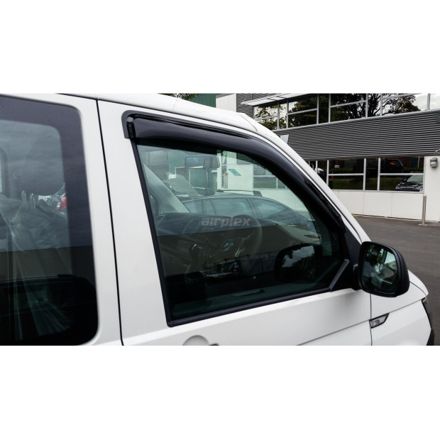 Jeu de 2 déflecteurs de vitre avant pour VW Transporter T5 T6 T6.1 - montage collé