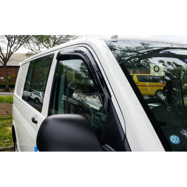 Jeu de 2 déflecteurs de vitre avant pour VW Transporter T5 T6 T6.1 - montage collé