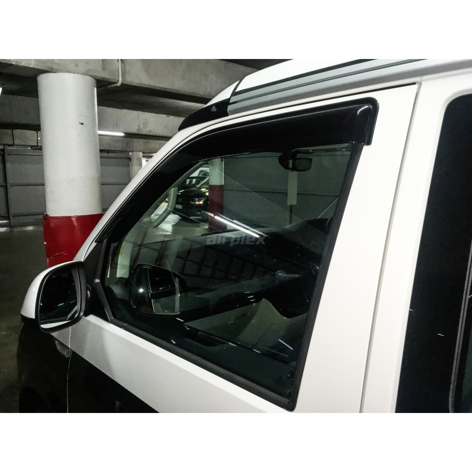 Jeu de 2 déflecteurs de vitre avant pour VW Transporter T5 T6 T6.1 - montage collé