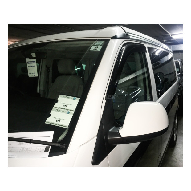 Jeu de 2 déflecteurs de vitre avant pour VW Transporter T5 T6 T6.1 - montage collé