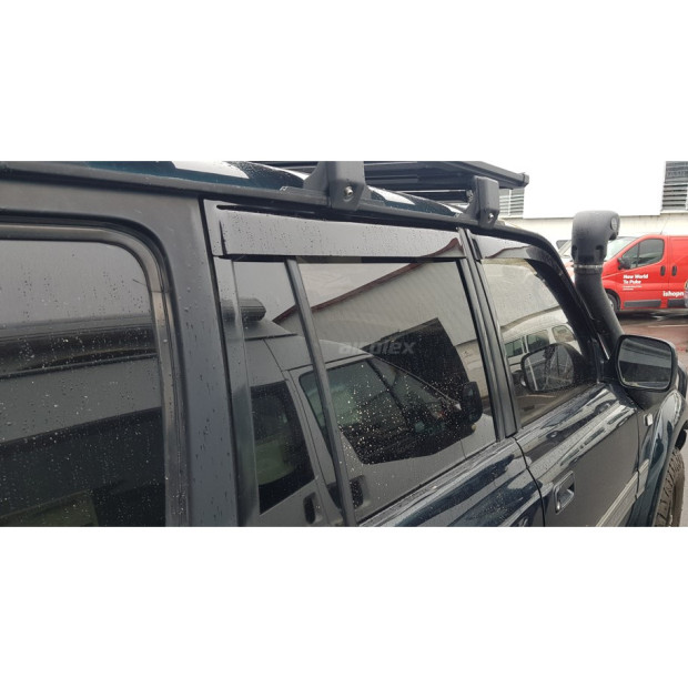Jeu de 4 déflecteurs de vitre avant et arrière pour HDJ80 - montage collé