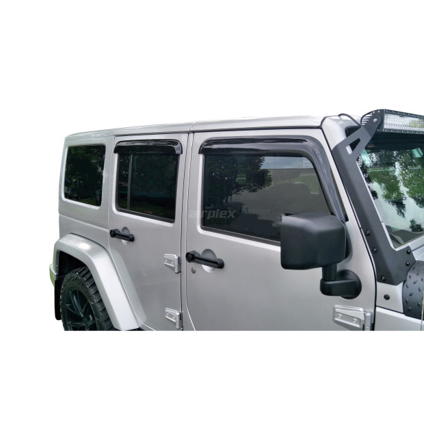 Jeu de 4 déflecteurs de vitre avant et arrière pour Wrangler JK - montage collé