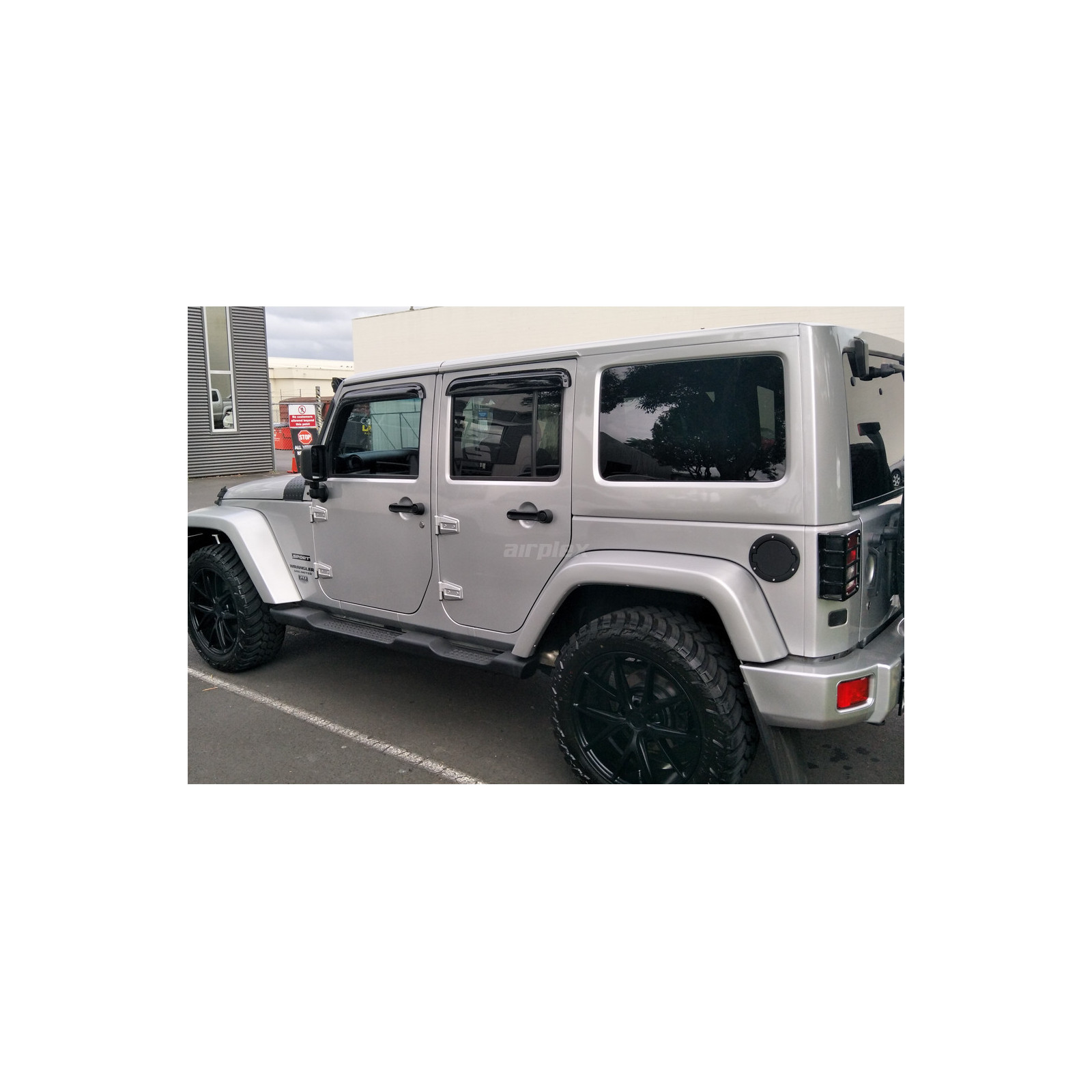 Jeu de 4 déflecteurs de vitre avant et arrière pour Wrangler JK - montage collé