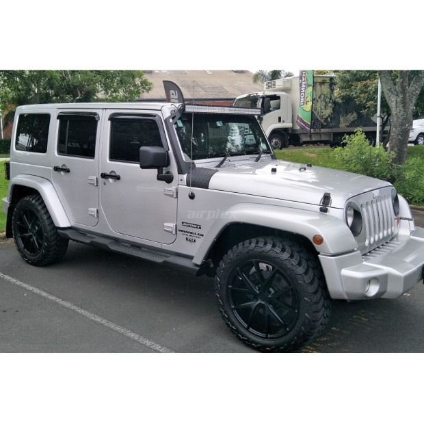 Jeu de 4 déflecteurs de vitre avant et arrière pour Wrangler JK - montage collé