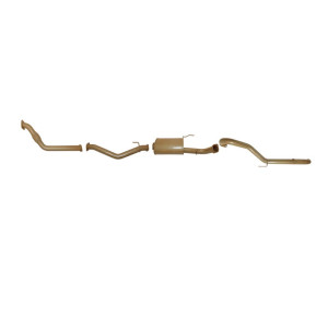 Ligne Inox 3" complète d'échappement après turbo King Brown Toyota Land Cruiser HDJ100