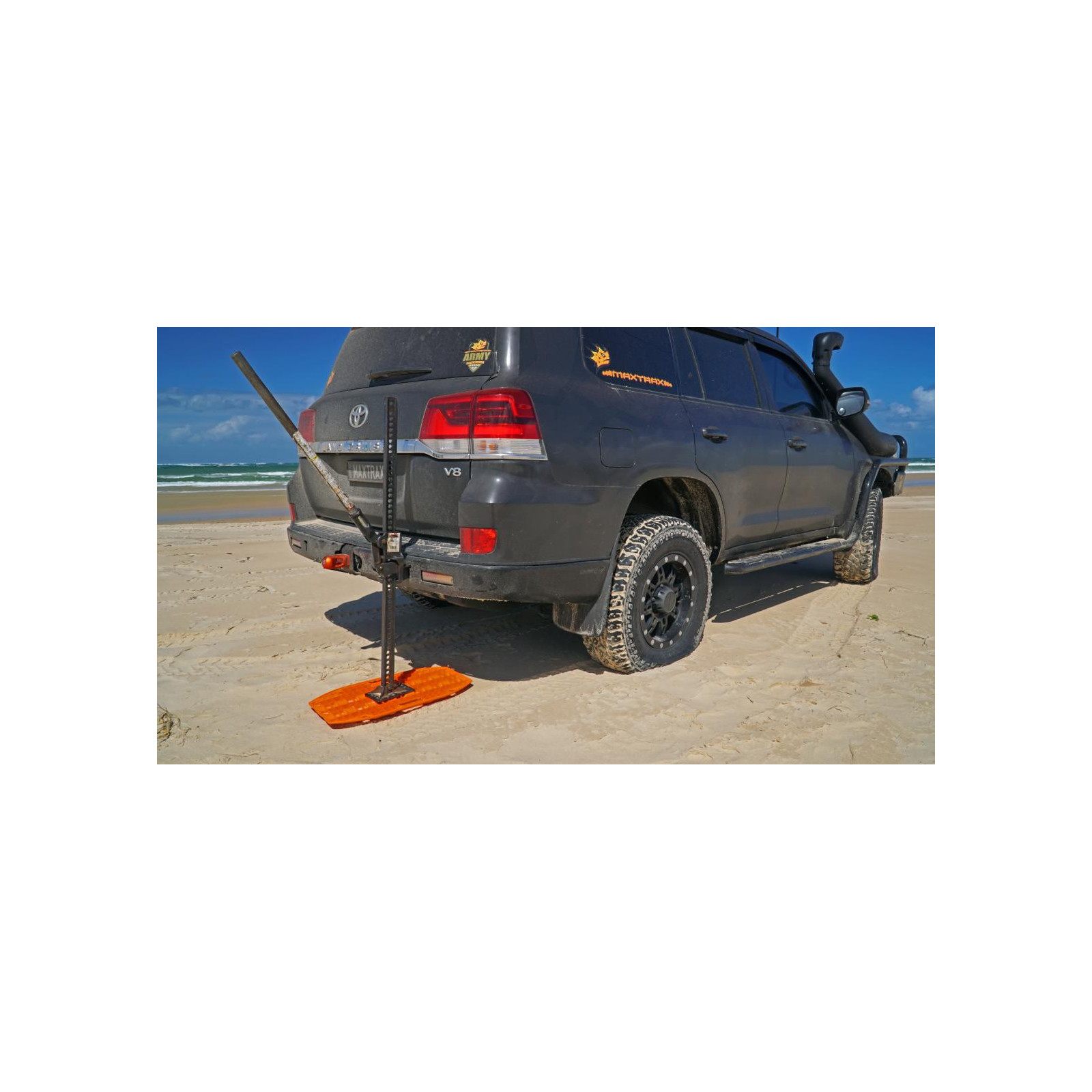 Plaque à sable Maxtrax Jaxbase orange - Maxtrax rigide pour appui de cric