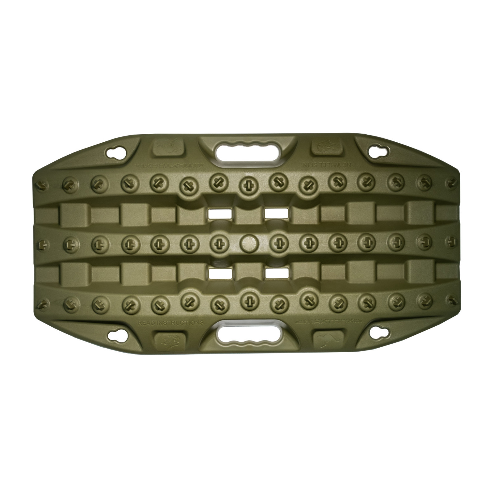 Plaque à sable Maxtrax Jaxbase vert olive - Maxtrax rigide pour appui de cric
