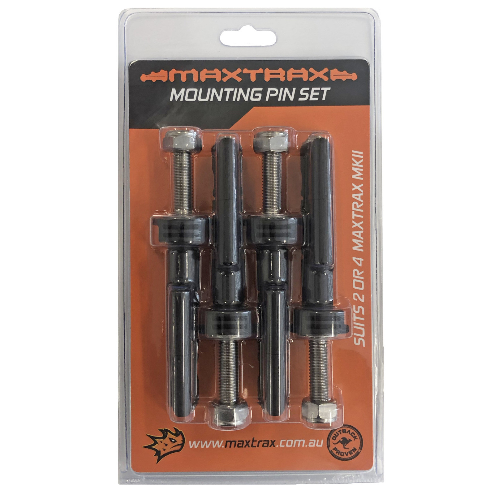 Fixation rapide Maxtrax MKII - Set de 4 pièces - Longueur filetage 40mm