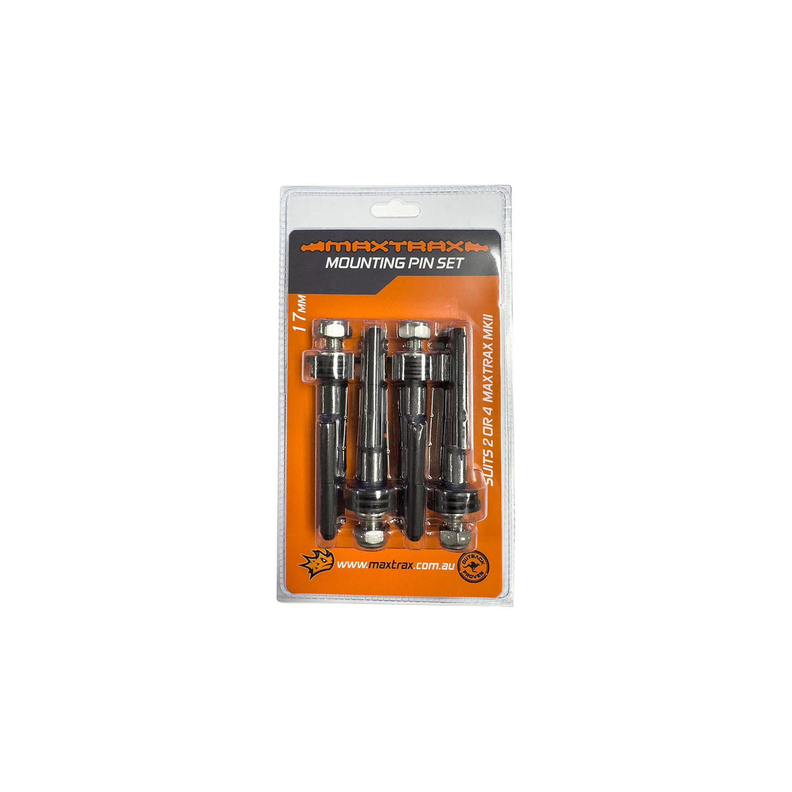Fixation rapide Maxtrax MKII - Set de 4 pièces - Longueur filetage 17mm