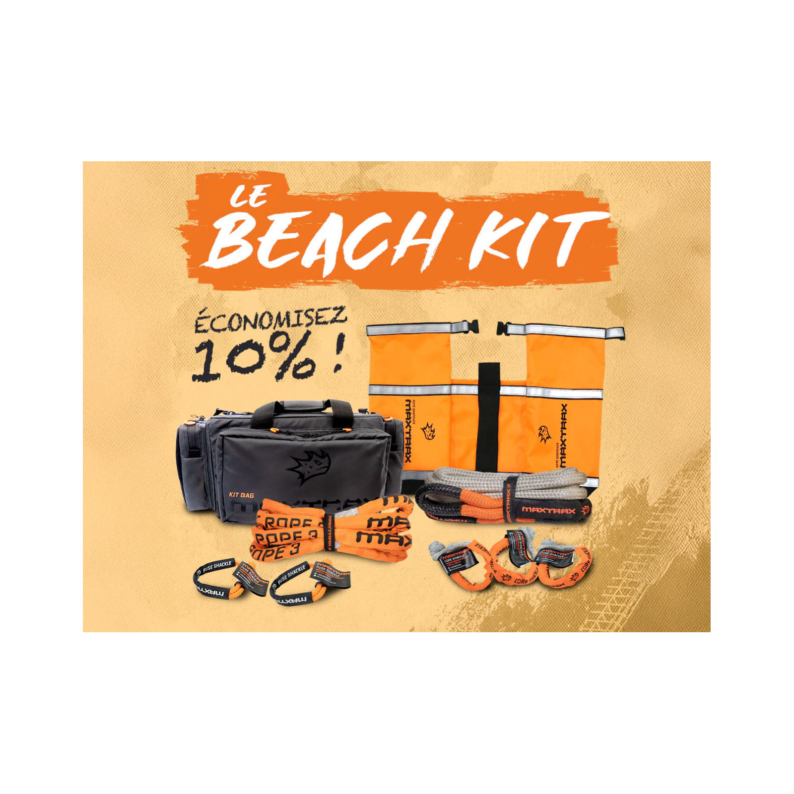 Kit de treuillage Maxtrax recovery Beach Kit