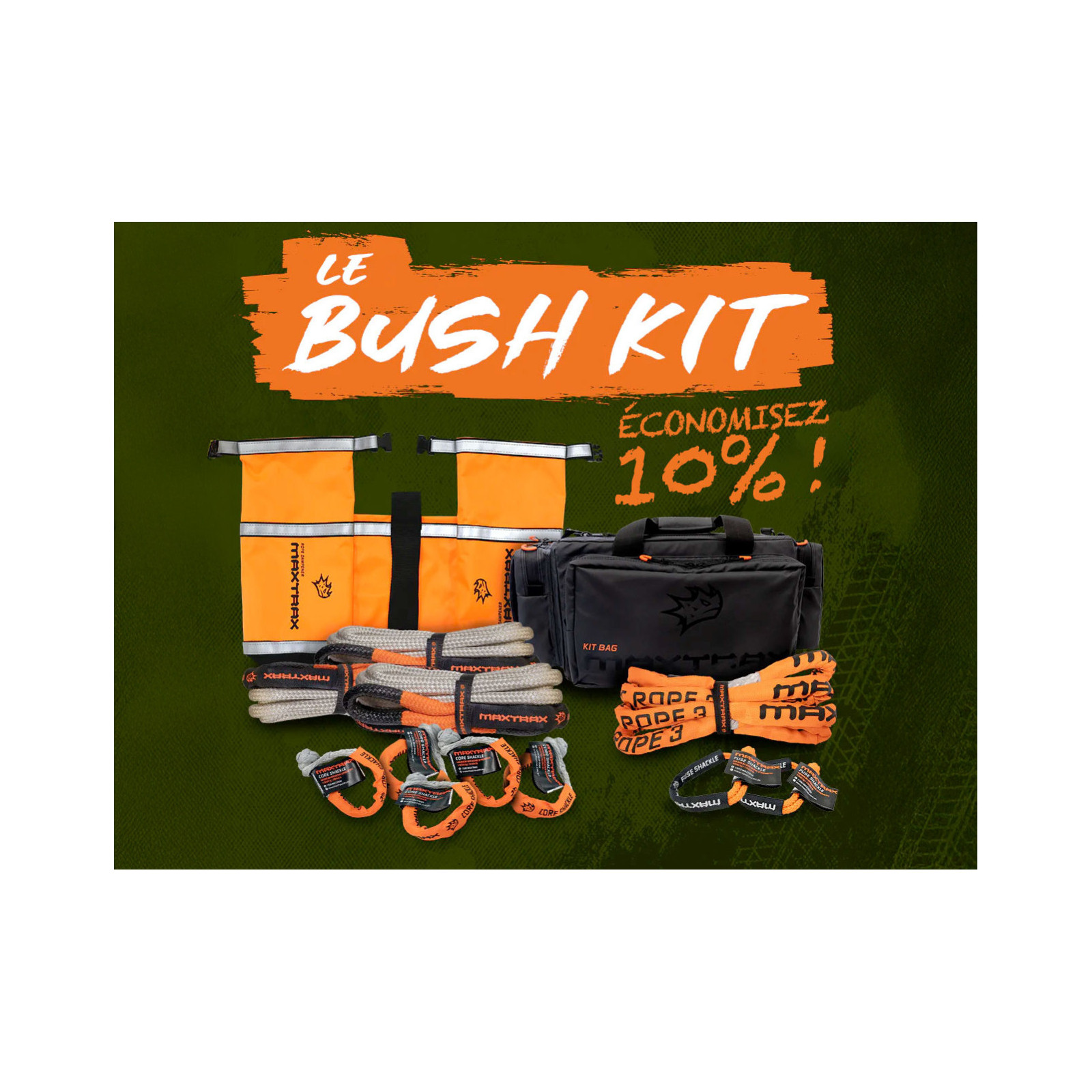 Kit de treuillage Maxtrax recovery Bush Kit