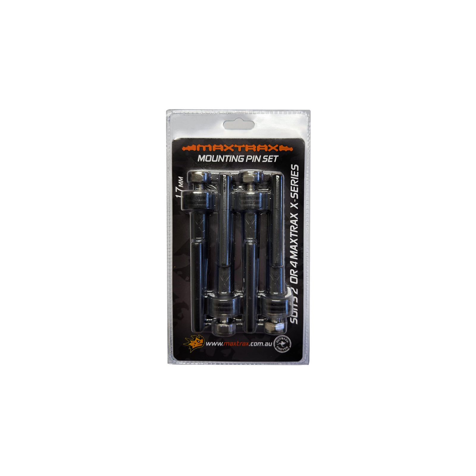 Fixation rapide Maxtrax Xtreme - Set de 4 pièces - Longueur filetage 17mm